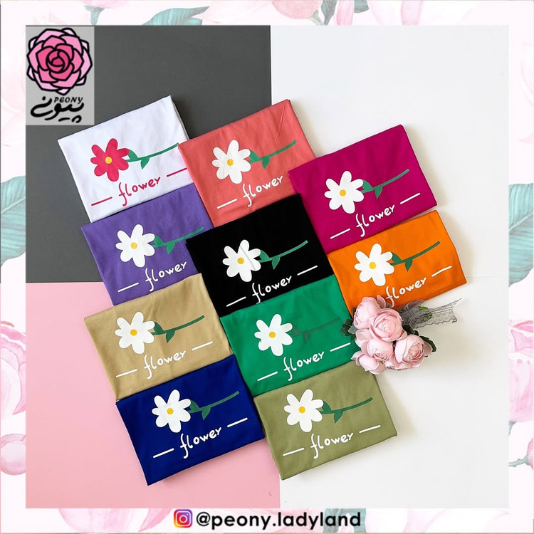 تیشرت زنانه مدل گل کد ۲۵۳