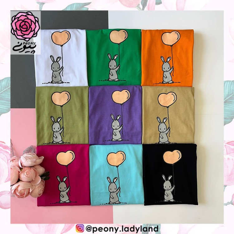 تیشرت زنانه طرح خرگوش کد ۲۵۹