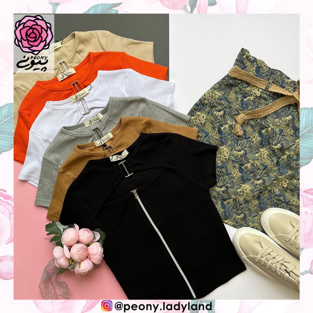 کراپ آستین کوتاه سایز: free