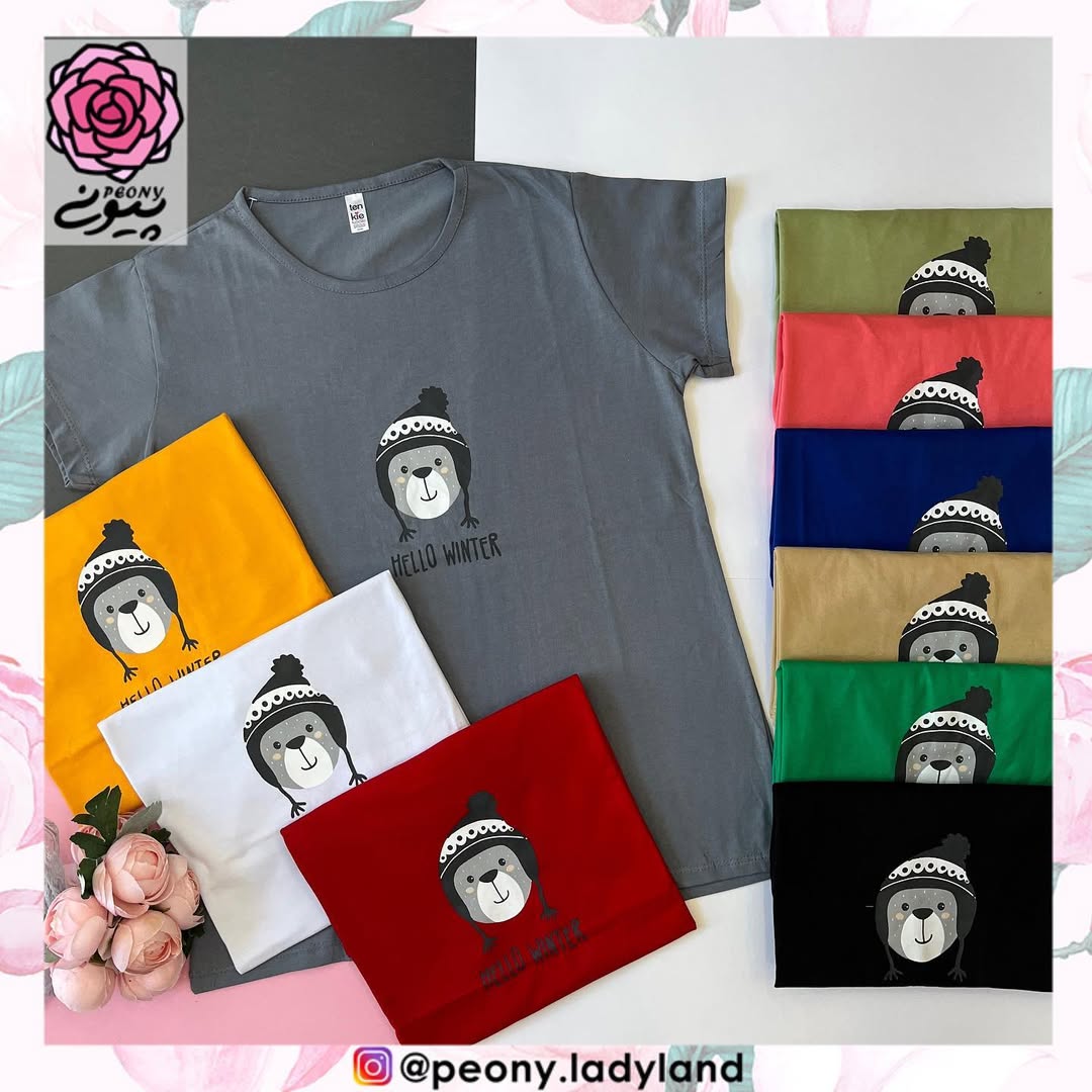 تی شرت خرس کلاه به سر